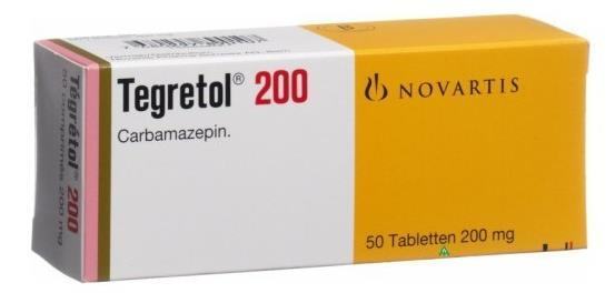 Carbamazepine 200 mg tablet packaging.
